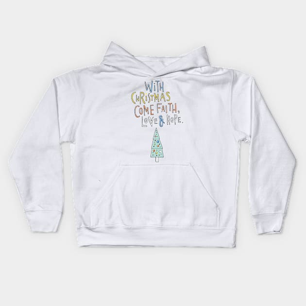 love and hope Kids Hoodie by Favete